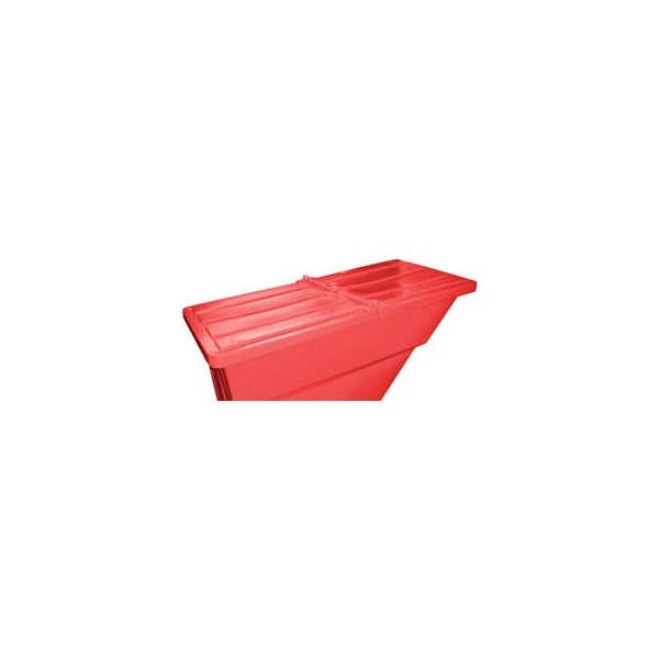 Hinged Lid for 1-1/10 Cu. Yd., Plastic Self-Dumping Hopper, Red